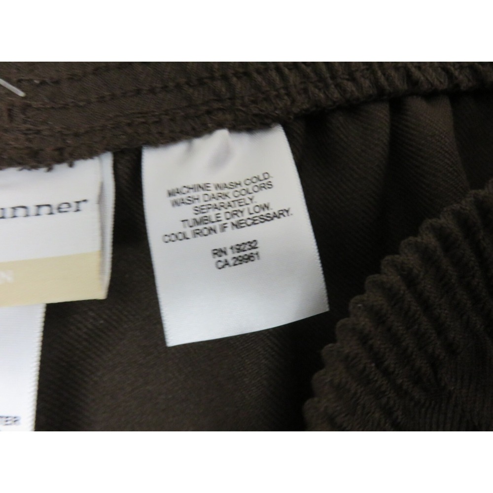 Alfred Dunner Classics Brown Elastic Waist Pants 22W Proportioned Short 9200 - Picture 6 of 10